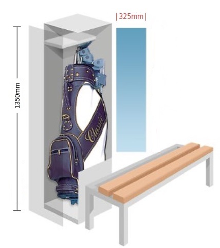 Golf Bottom Locker Dimensions