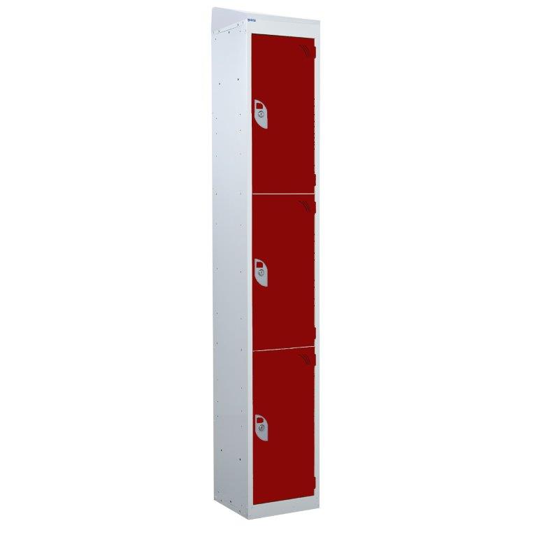 Q-Express Three Door Locker - Sloping Top